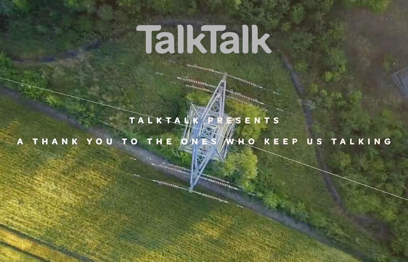 talktalk coronavirus drone advert with ITV
